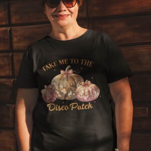 Disco Ball Pumpkin Retro T Shirt