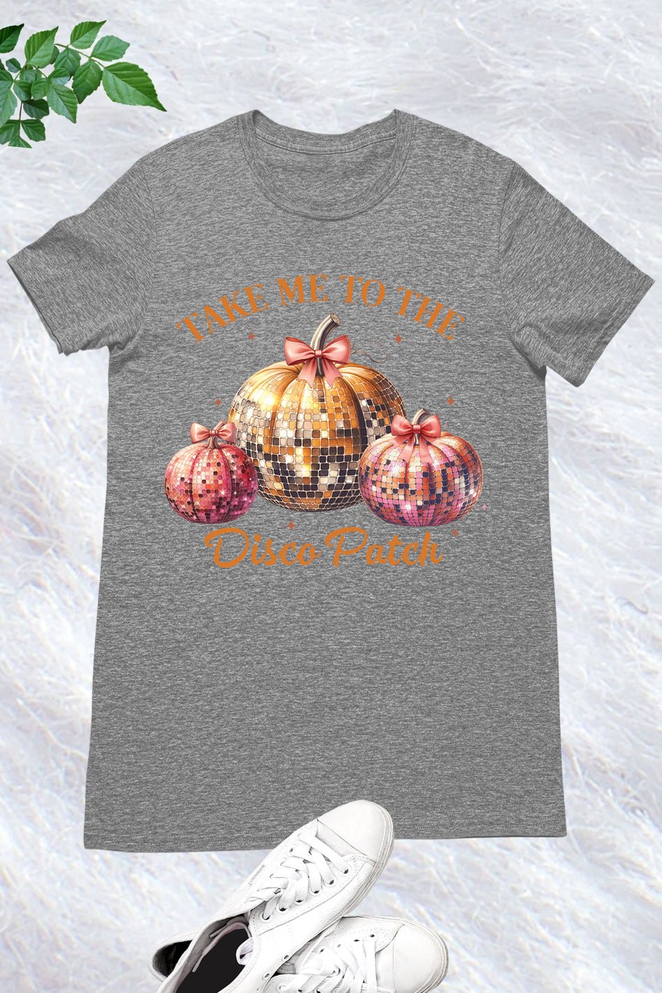 Disco Ball Pumpkin Retro T Shirt - Image 8