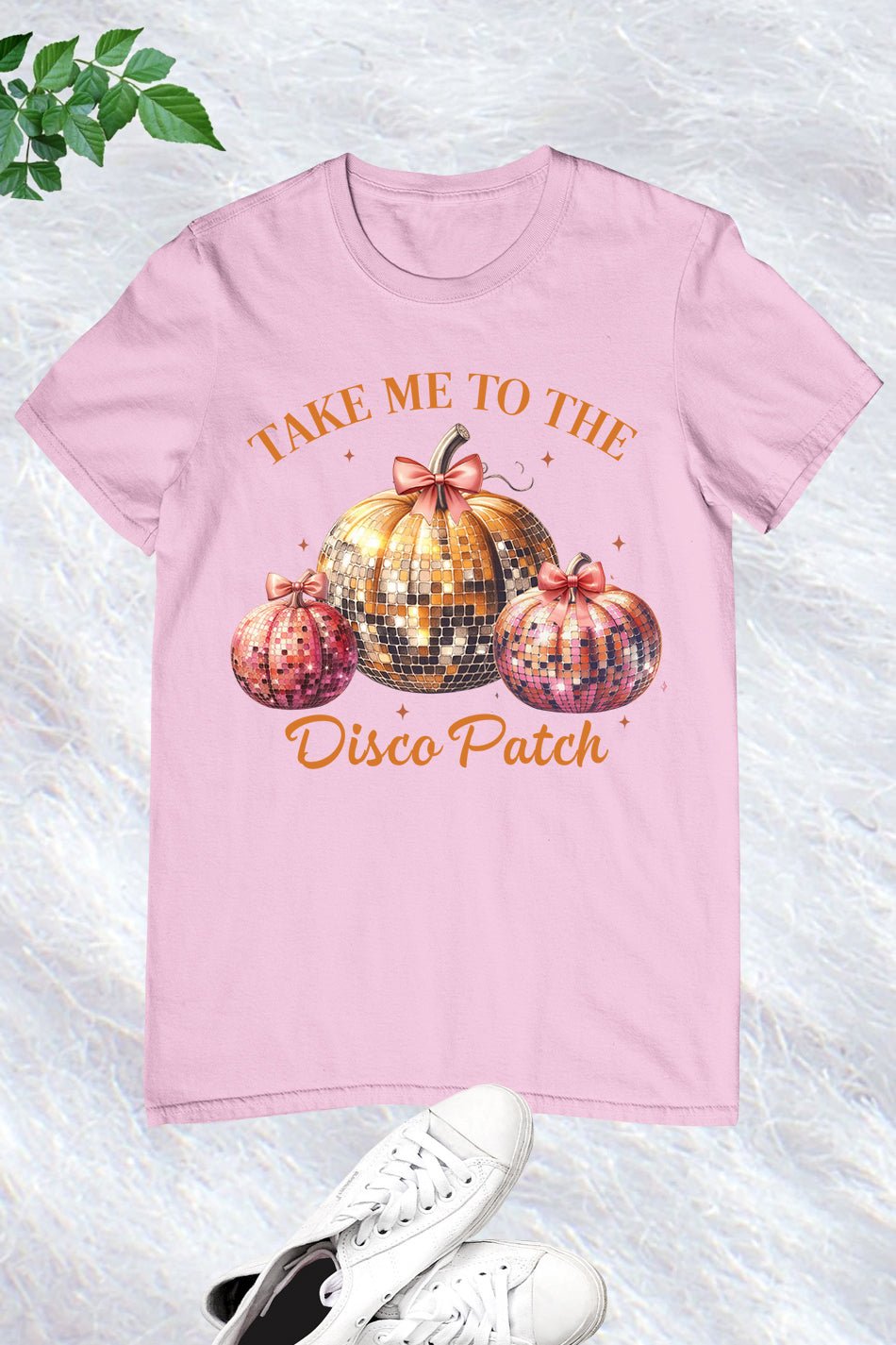 Disco Ball Pumpkin Retro T Shirt - Image 11