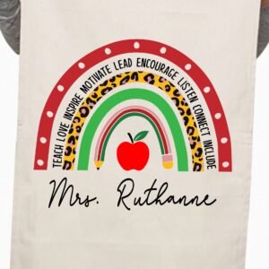 Motivational Teacher Appreciation Gift Custom Thank You Kitchen Table Tea Towel