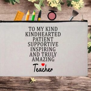 Inspirational Teacher Appreciation Custom Gifts Pouch Bag Pencil Case