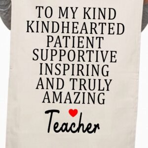 Inspirational Thank You Teacher Appreciation Custom Kitchen Table Tea Towel