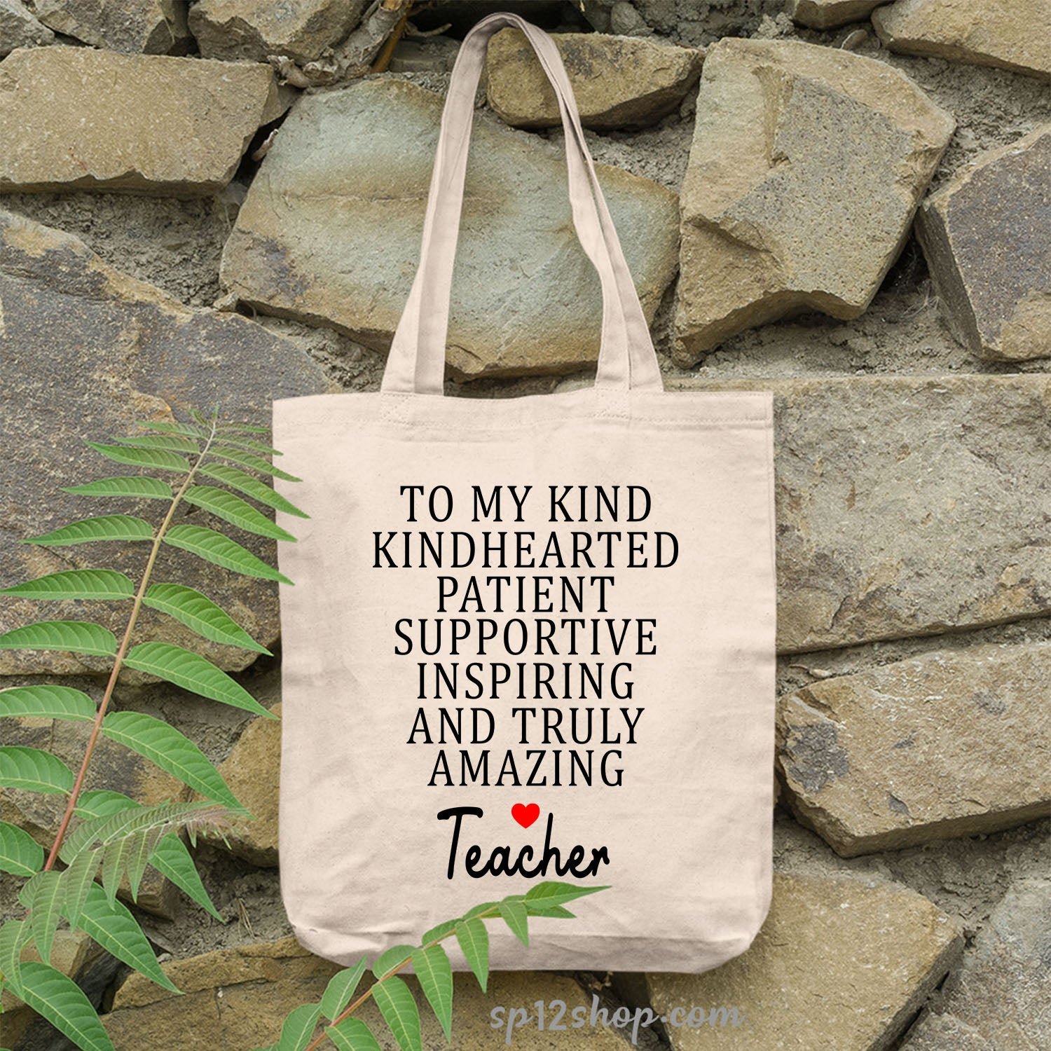 Inspirational Thank You Teacher Appreciation Custom Shopping Gifts Tote Bag - Image 3