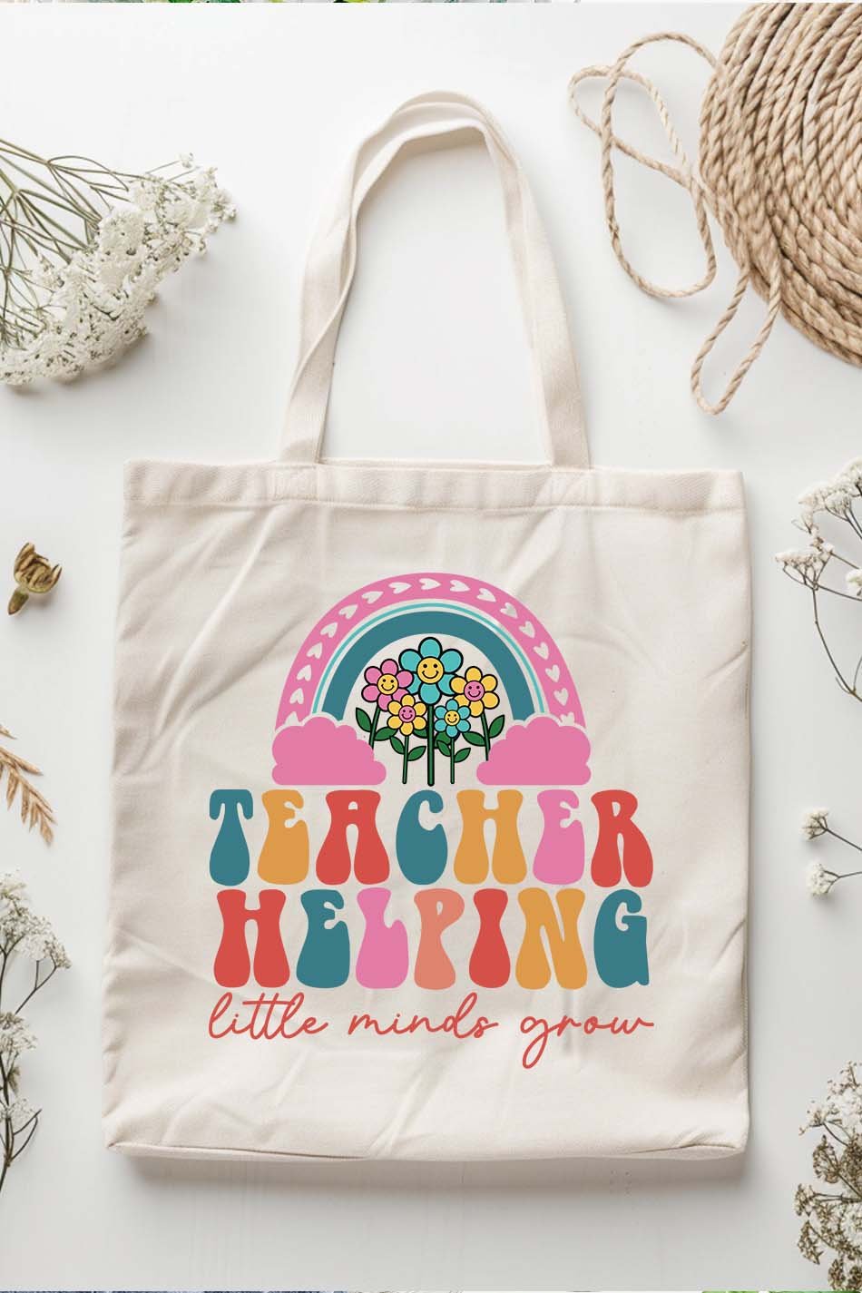 Helping Little Minds Grow Teacher Tote Bag