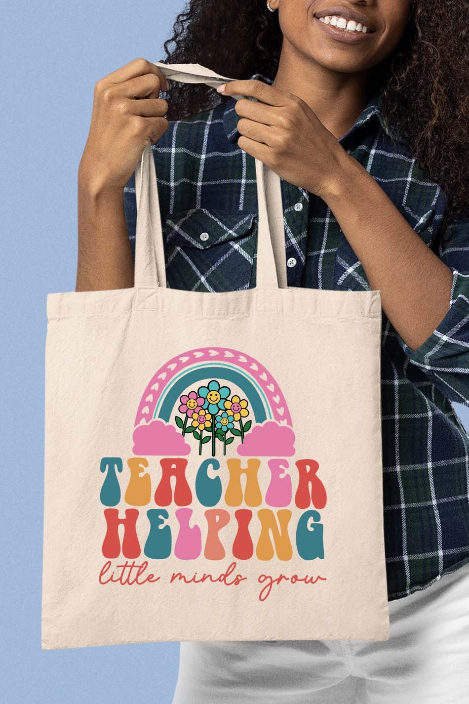 Helping Little Minds Grow Teacher Tote Bag - Image 3