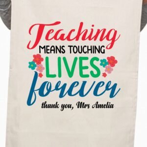 Christmas Teacher Appreciation Custom Thank You Kitchen Table Tea Towel