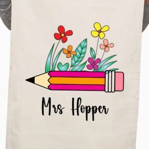 Custom Teacher Appreciation Book Lover Kitchen Table Tea Towel