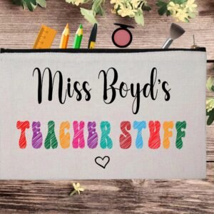 Christmas Teacher Appreciation Custom Thank You Pouch Bag Pencil Case