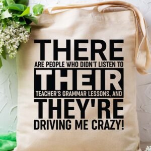 Funny English Grammar Teacher Tote Bag