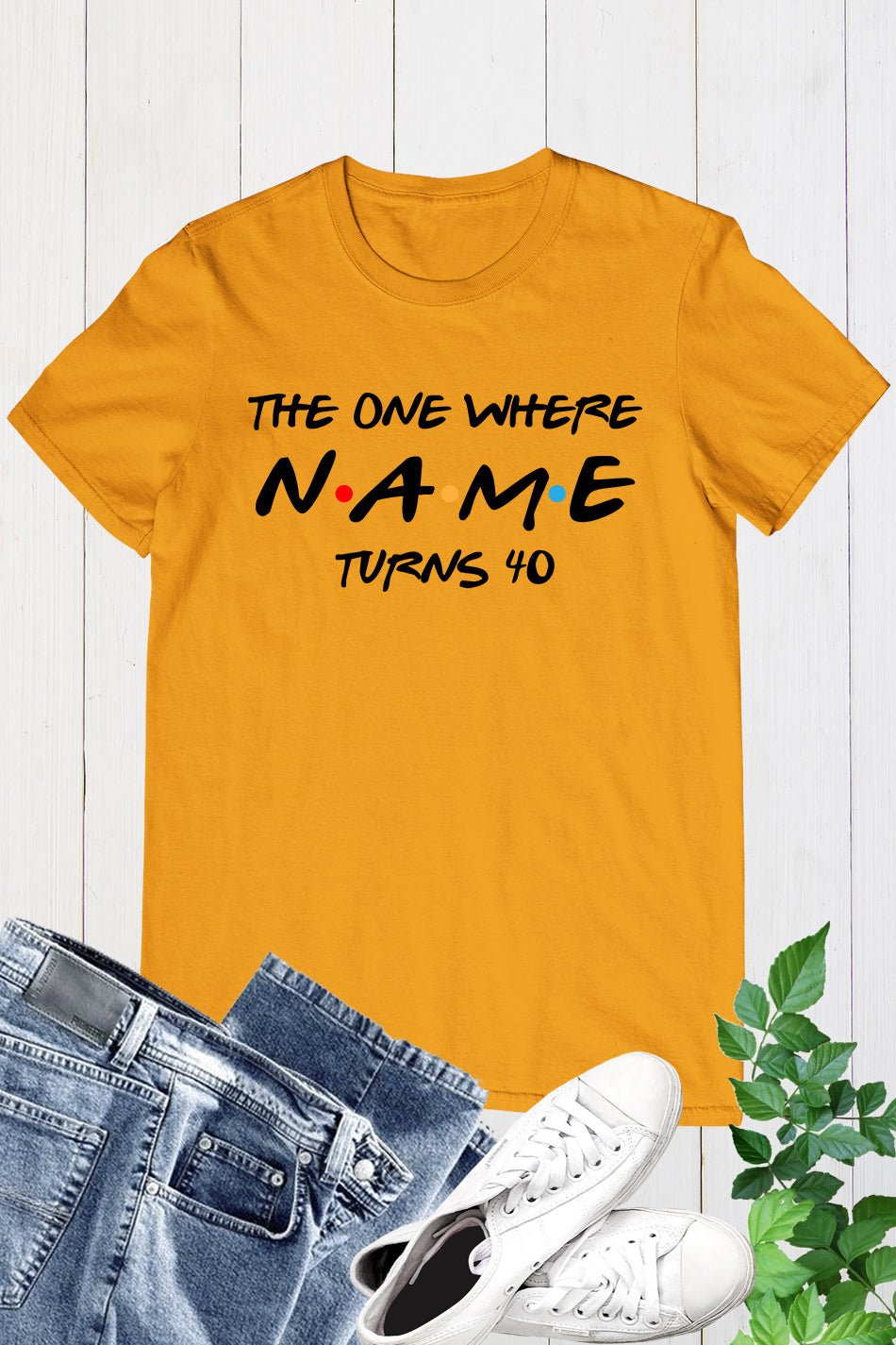 Custom Name 40th Birthday Tshirt