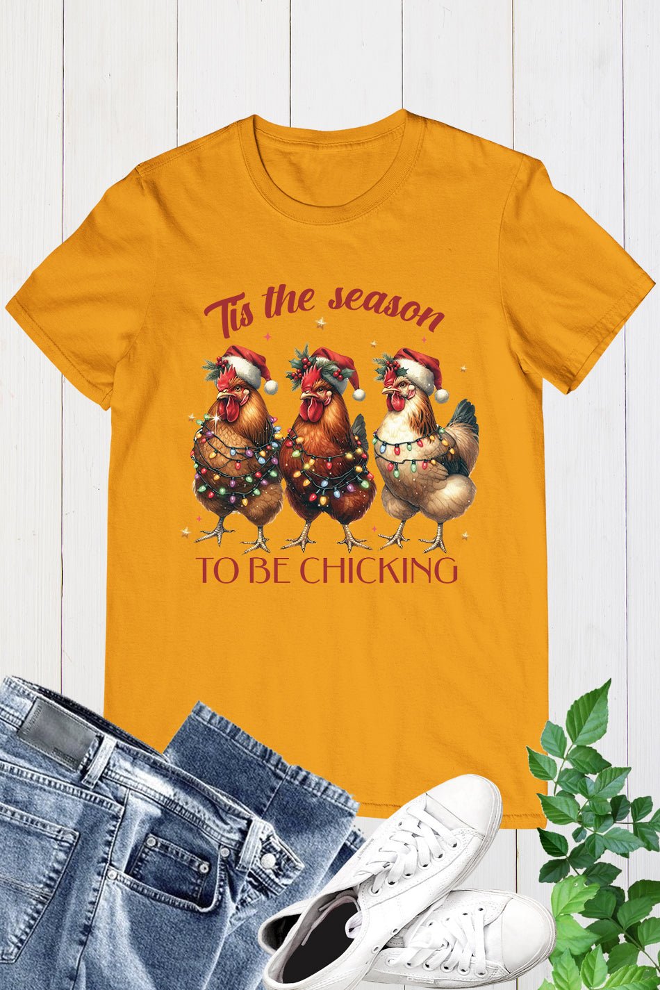 Christmas Chicken Funny T Shirt