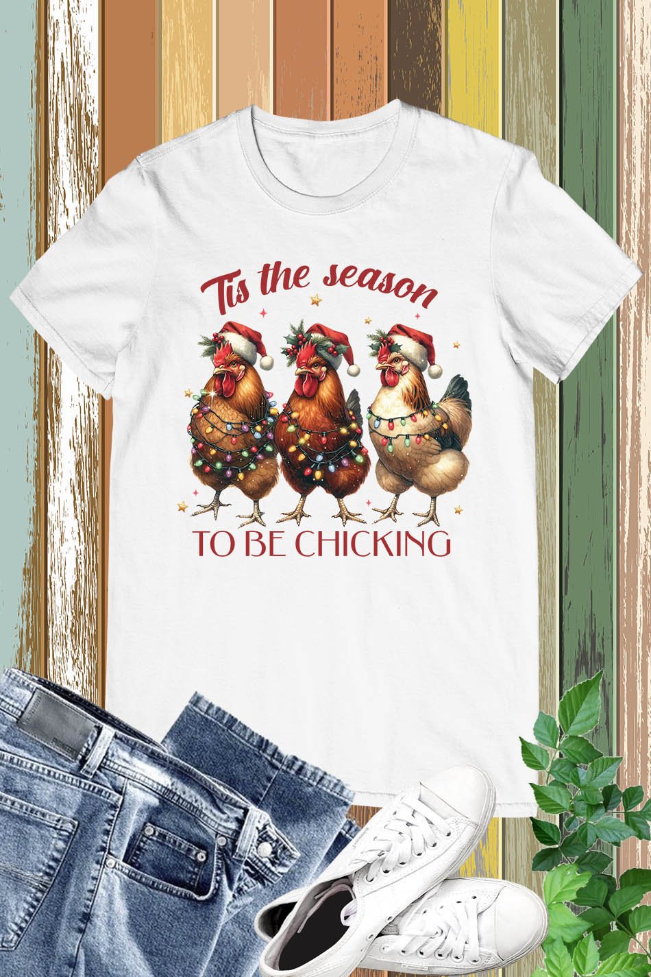 Christmas Chicken Funny T Shirt - Image 12