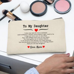 Custom Daughter Pencil Case Accessory Bag From Mom