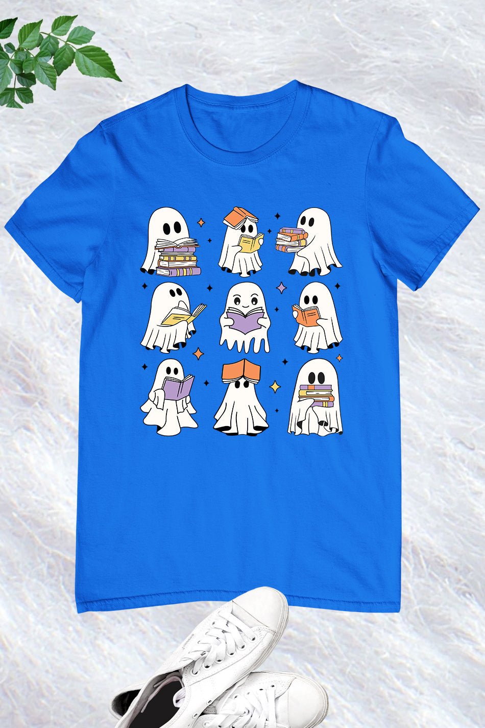Halloween Ghost Books Shirt - Image 10