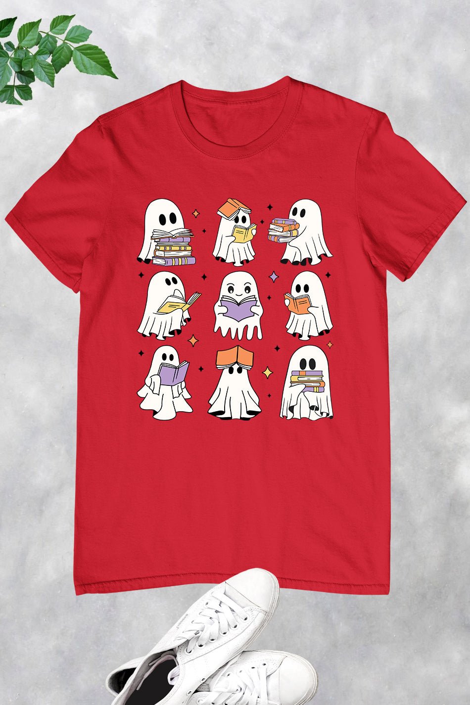 Halloween Ghost Books Shirt - Image 12