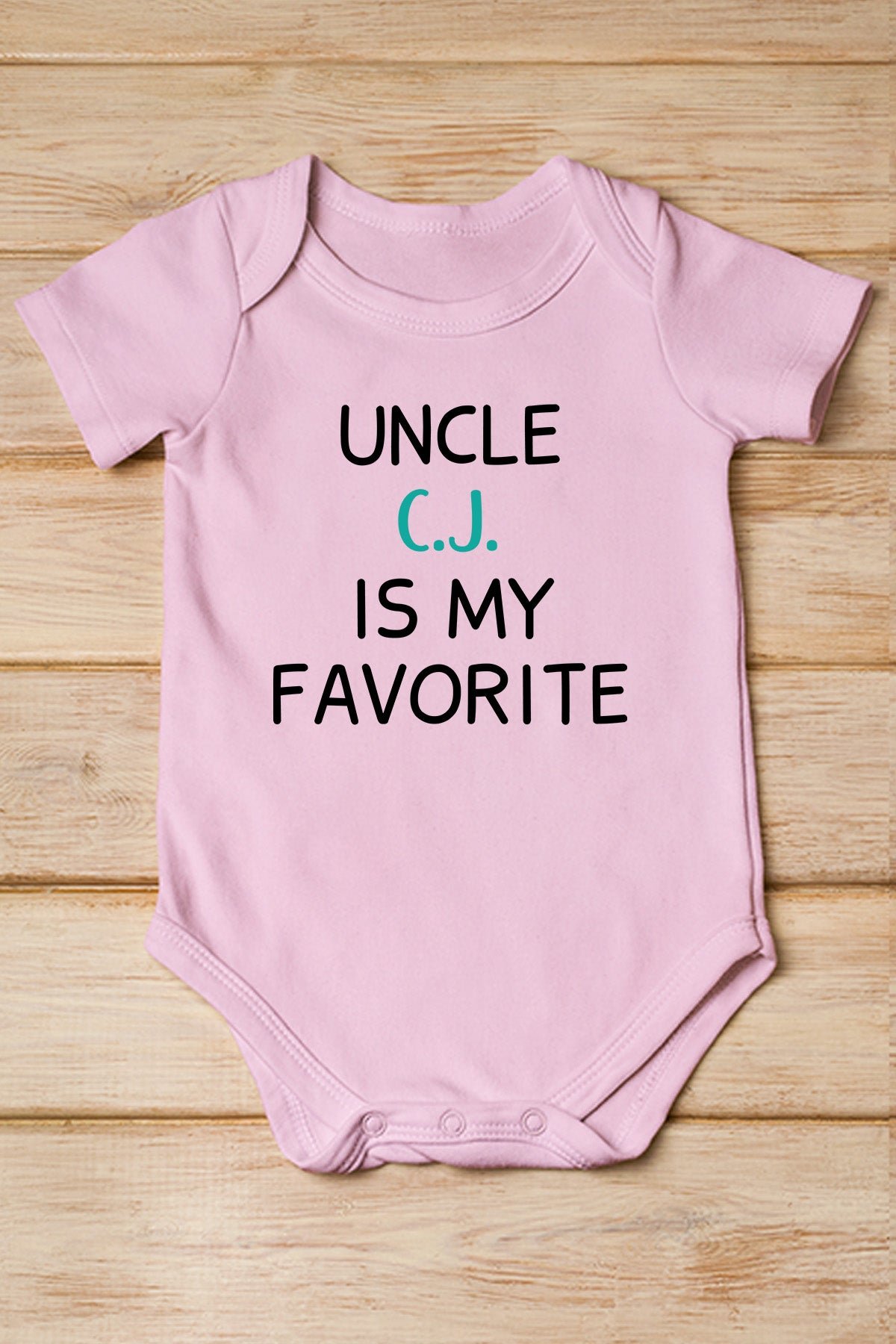 Custom Name Uncle is My Favorite Baby Bodysuit - Image 5