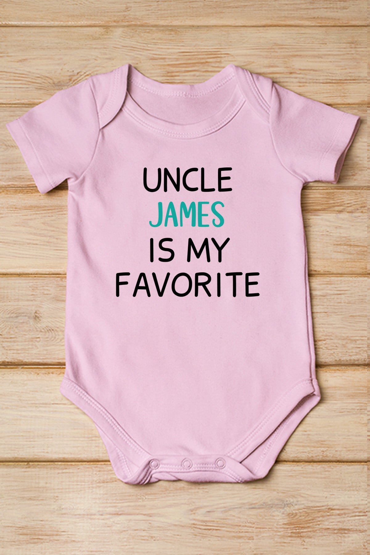 Custom Name Uncle is My Favorite Baby Bodysuit