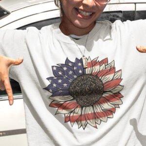 America Sunflower Memorial Day Shirts