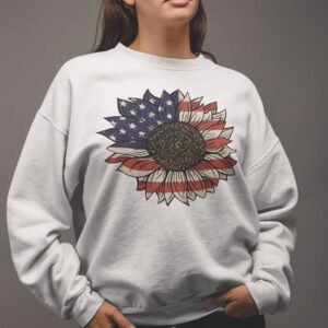 America Sunflower Memorial Day Sweatshirts
