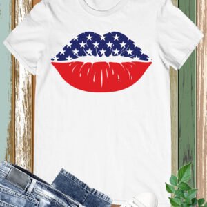 4th Of July Lips Celebration T Shirt