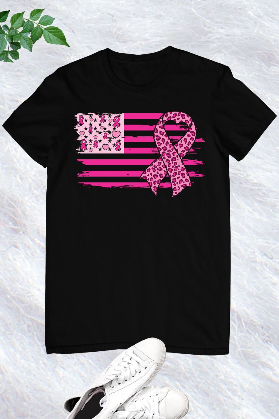 American Flag Breast Cancer Awareness Shirts