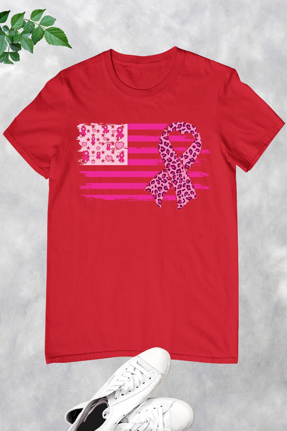 American Flag Breast Cancer Awareness Shirts