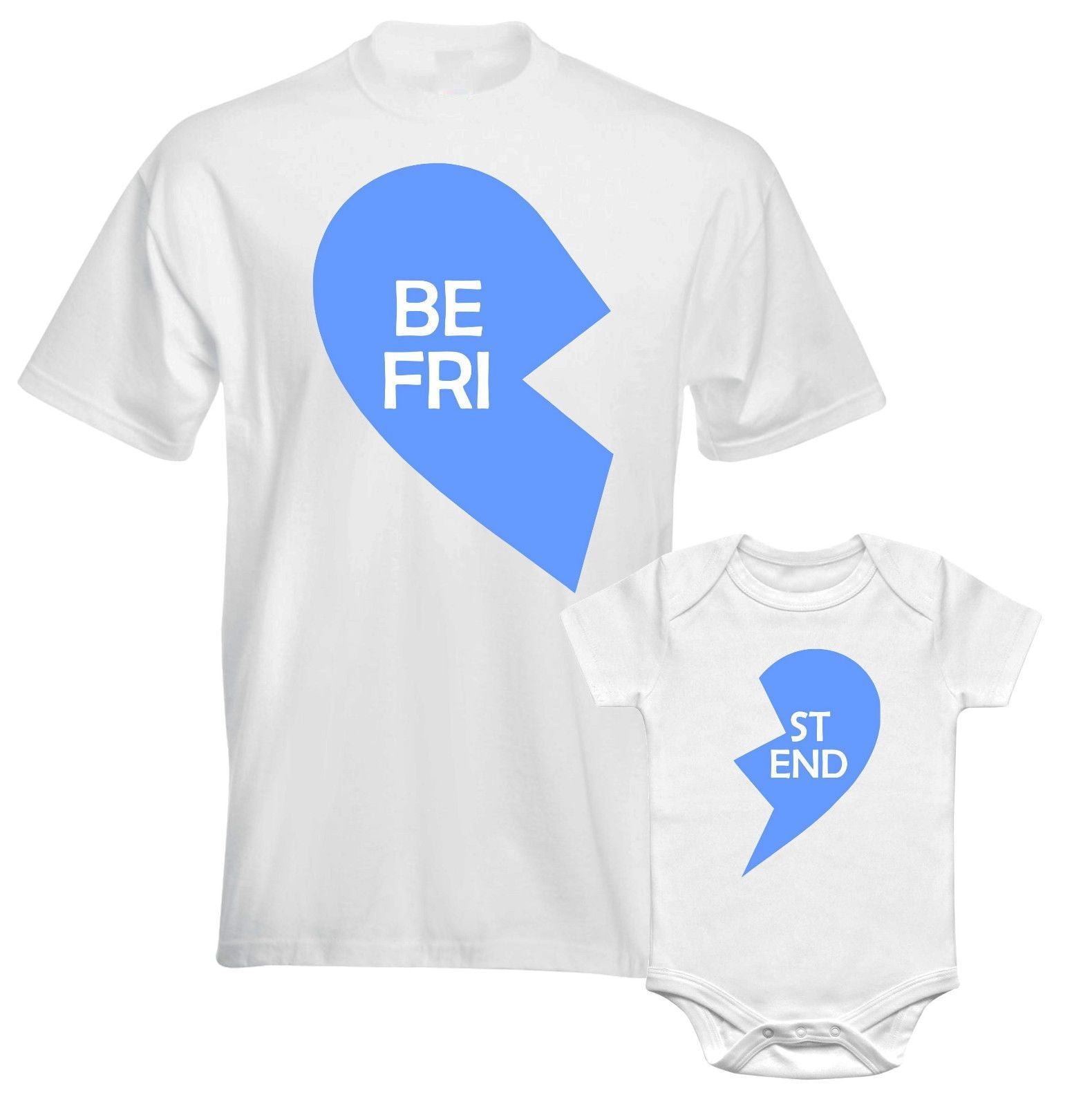 Father Daddy Daughter Dad Son Matching T shirts Bodysuit Best Friend Heart - Image 2