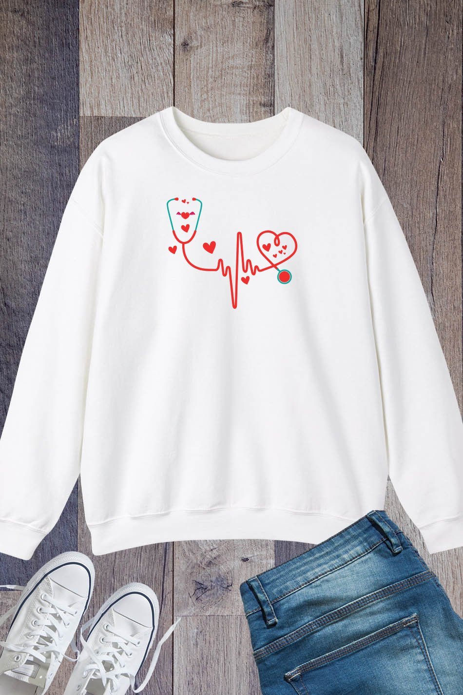 Heart Day Nurse Sweatshirt