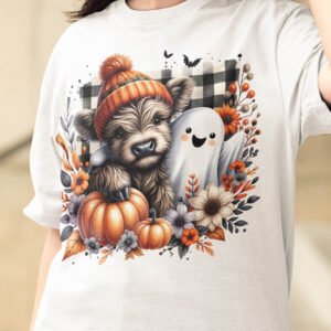 Fall Highland Cow Ghost Shirt