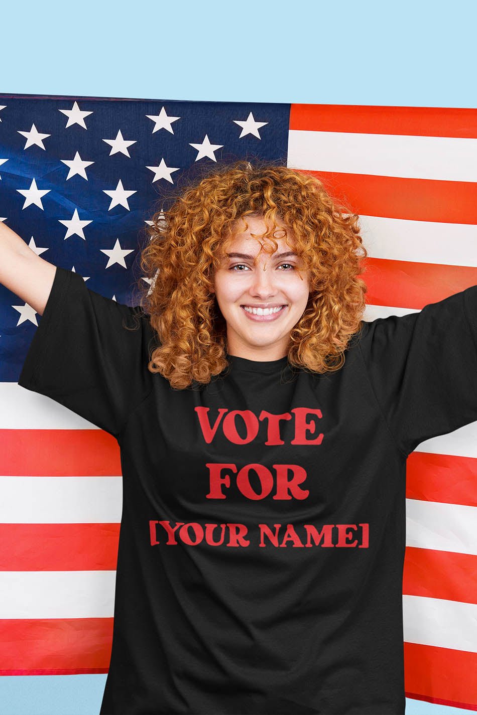 Custom Vote for Name Ringer Shirt