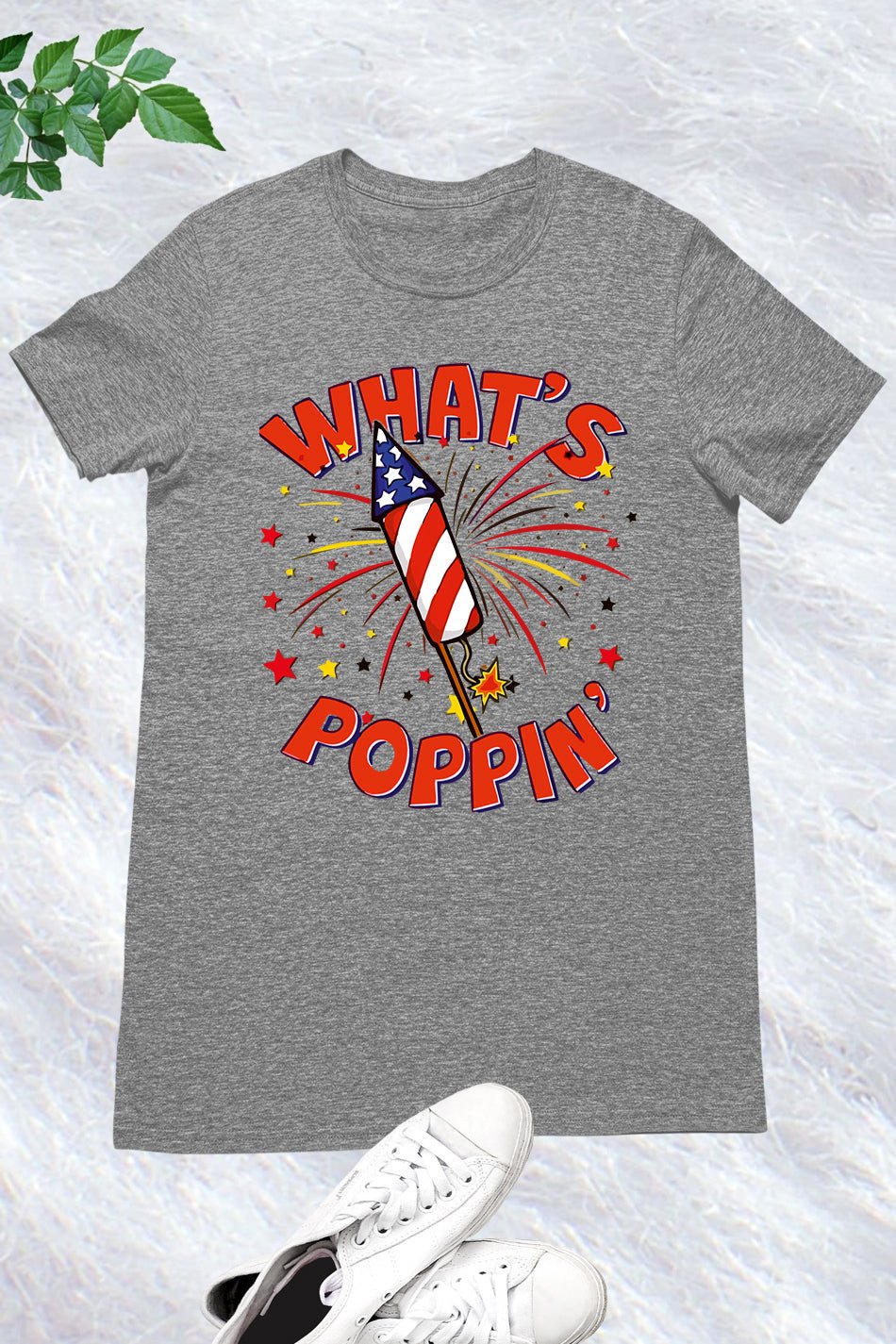 Funny 4th Of July What's Poppin Fireworks Rocket Shirt