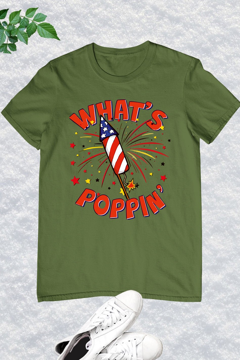 Funny 4th Of July What's Poppin Fireworks Rocket Shirt