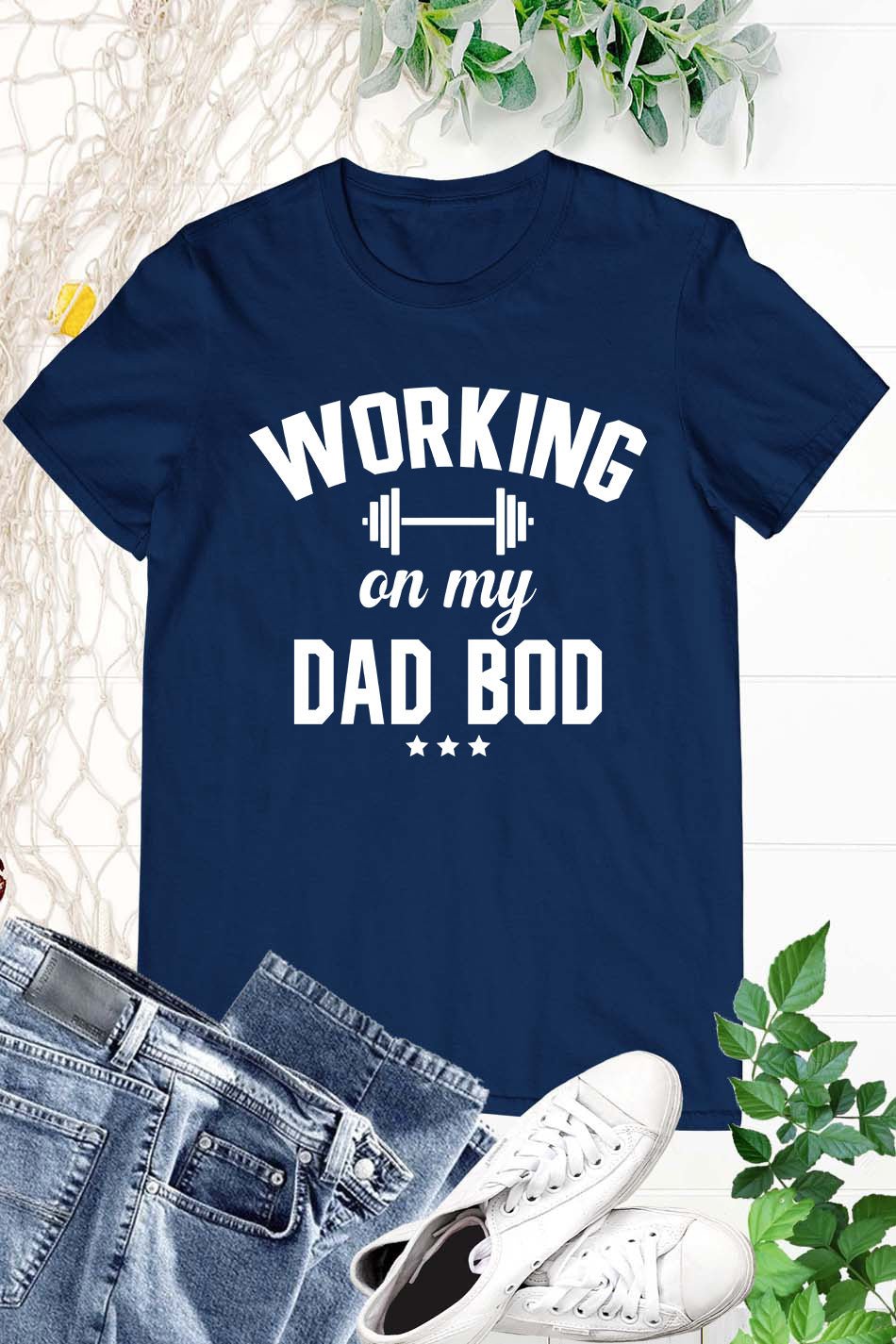 Working On My Dad Bod - Funny Gym Workout Pregnancy Essential T-Shirt