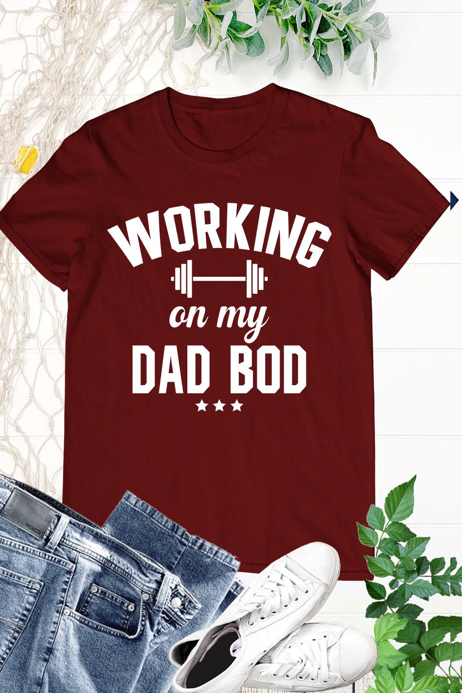 Working On My Dad Bod - Funny Gym Workout Pregnancy Essential T-Shirt