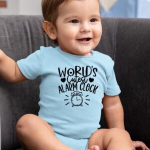 World's Cutest Alarm Clock Baby Bodysuit