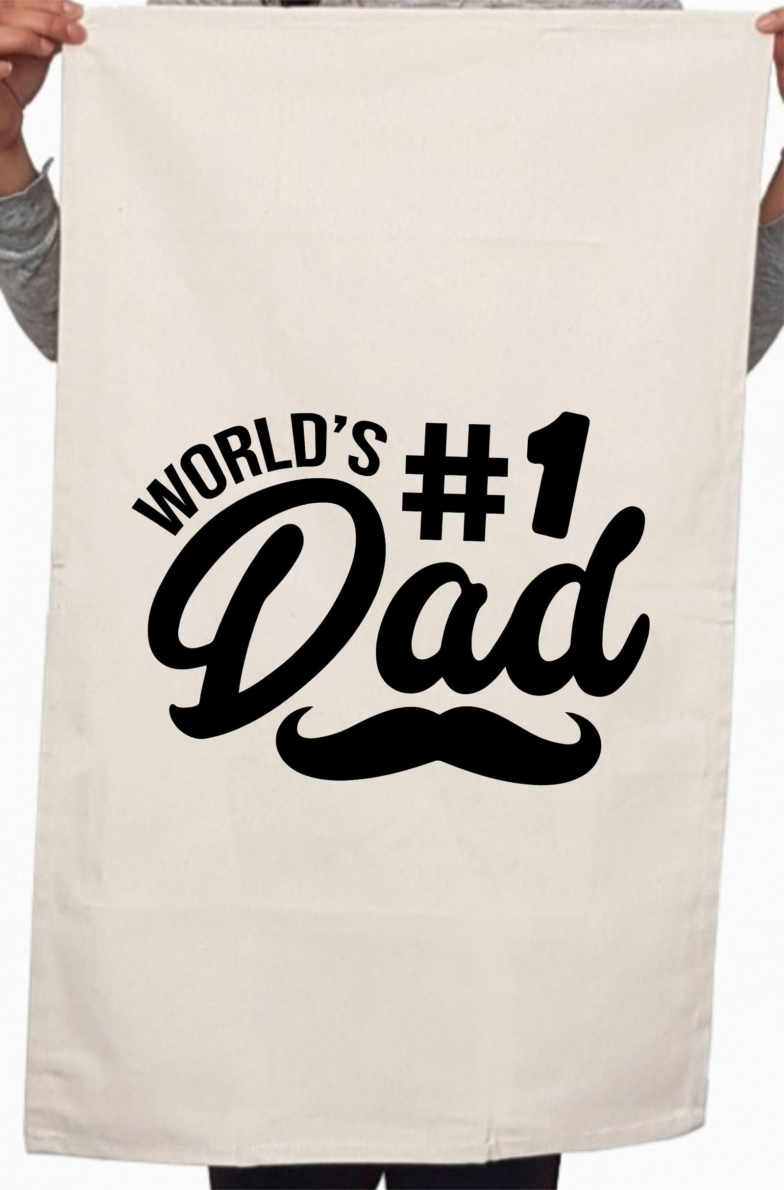 World's Number One Dad Lover Custom Father's Day Kitchen Tea Towel - Image 2