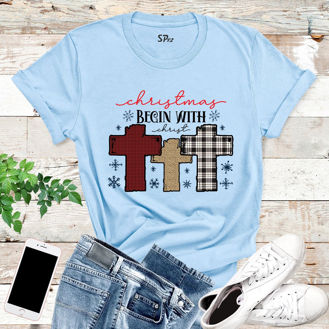 Christmas Begin with Christ T-Shirt - Image 5