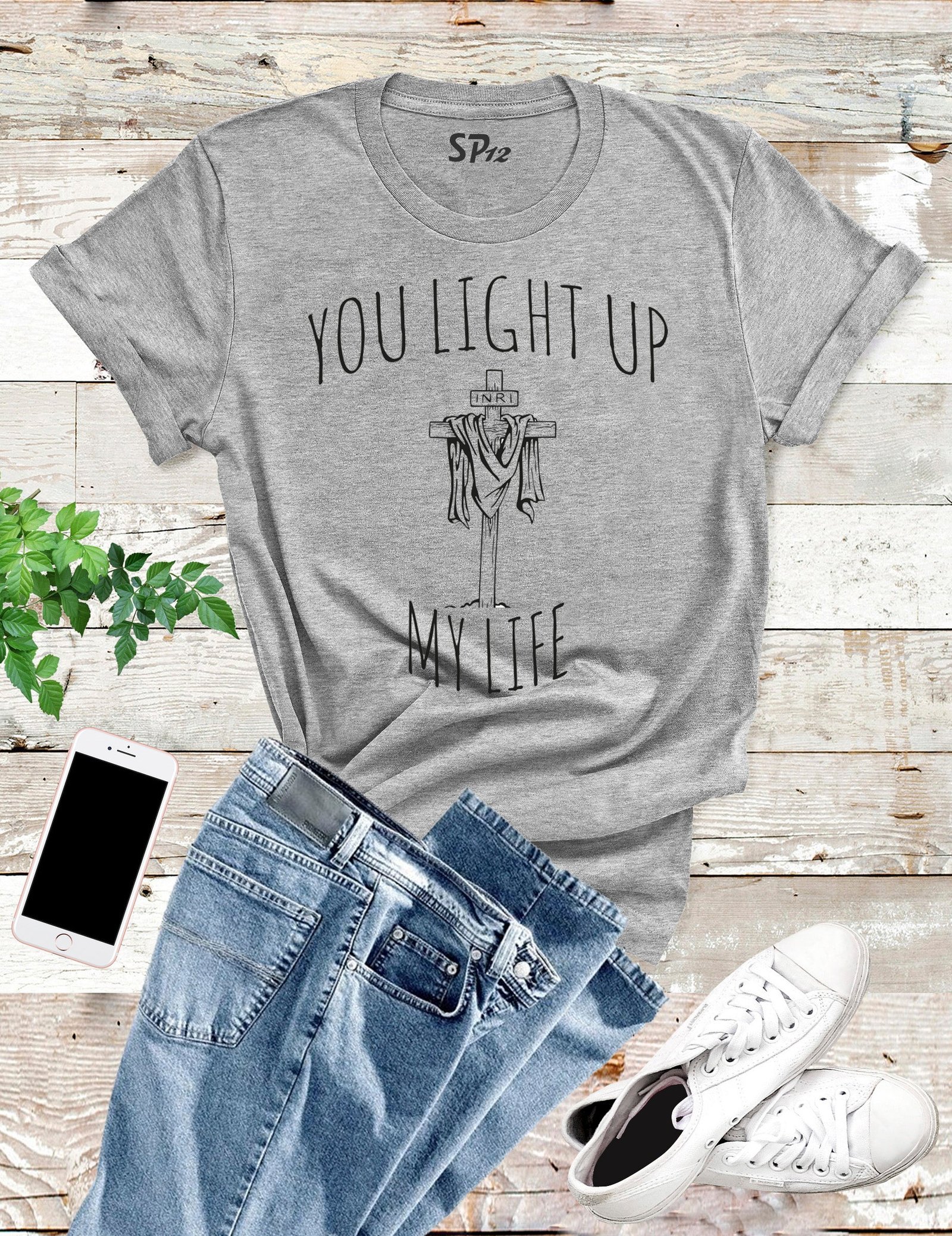 You Light up my Life Jesus My Saviour Christian T shirt