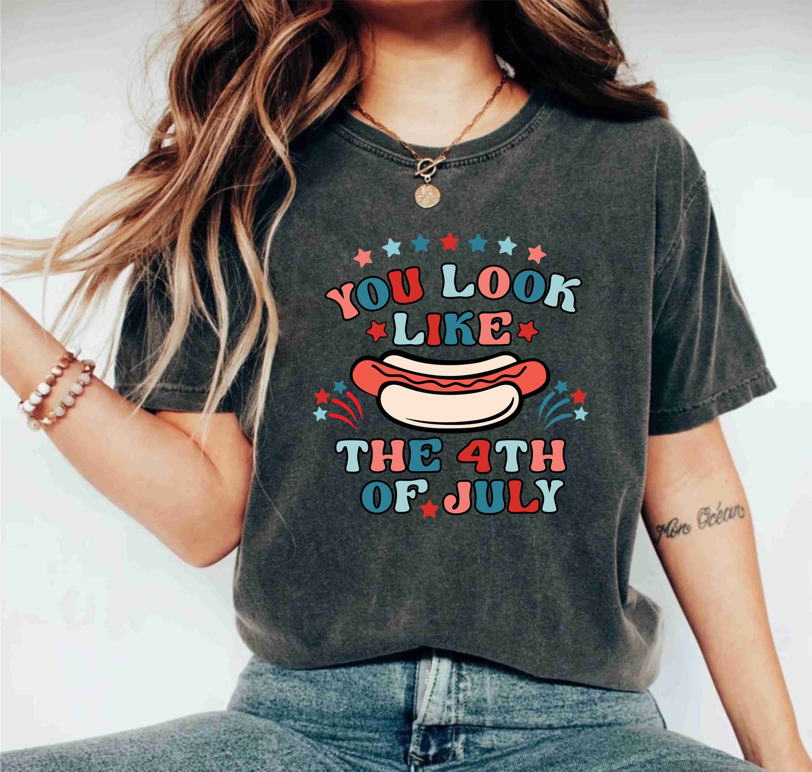 You Look Like The 4th of July Happy Independence Day USA Flag T-Shirt