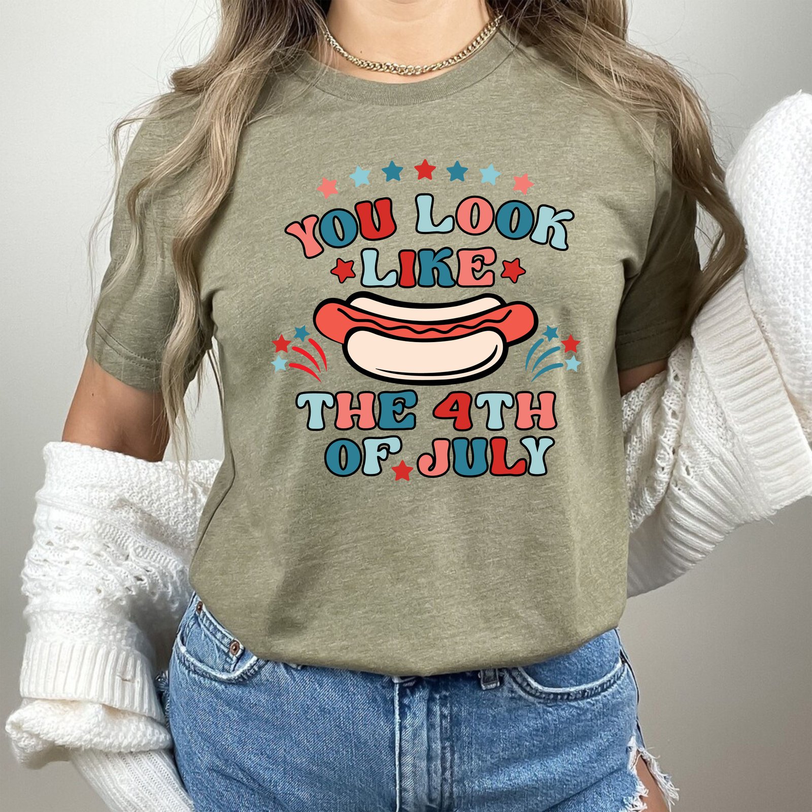 You Look Like The 4th of July Happy Independence Day USA Flag T-Shirt - Image 8