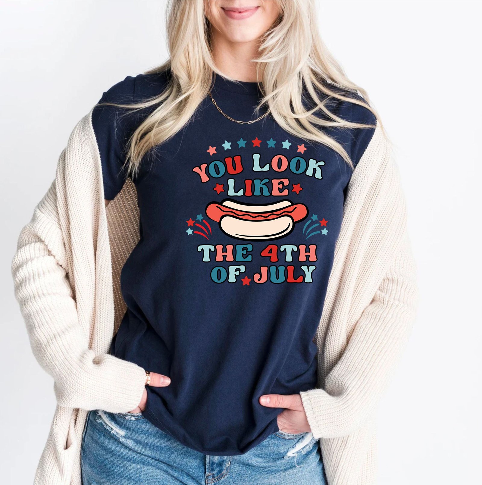 You Look Like The 4th of July Happy Independence Day USA Flag T-Shirt - Image 10