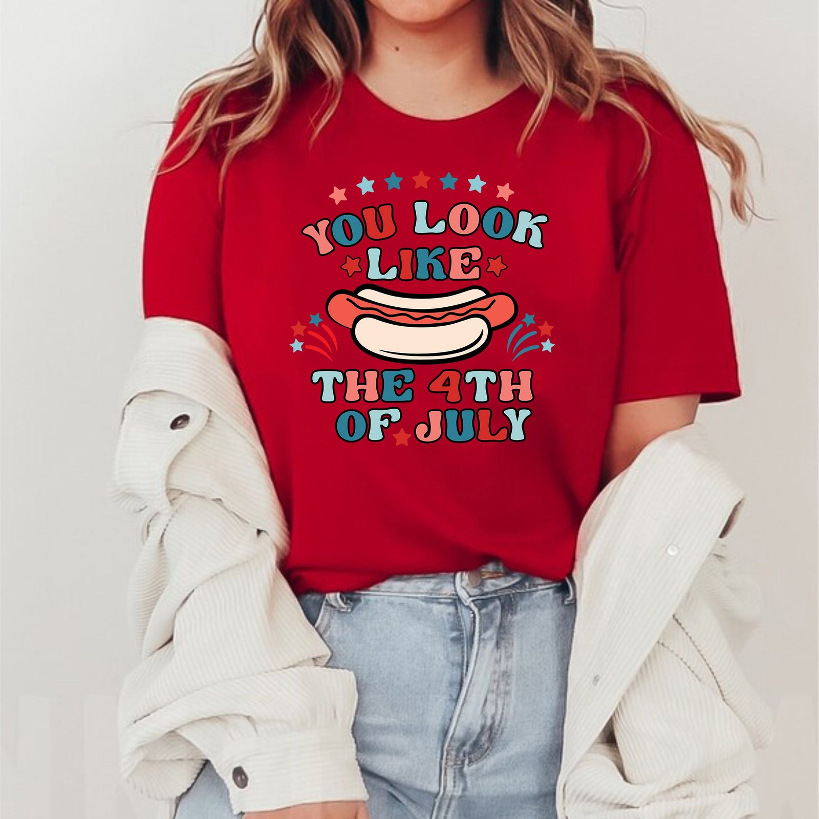 You Look Like The 4th of July Happy Independence Day USA Flag T-Shirt - Image 12